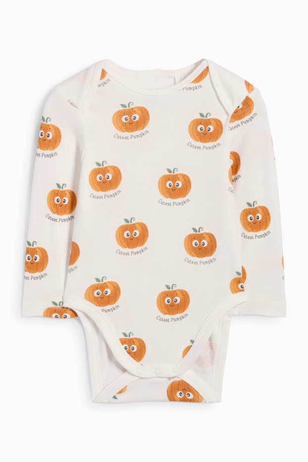 Unisex - Kürbis - Baby-Body - weiss