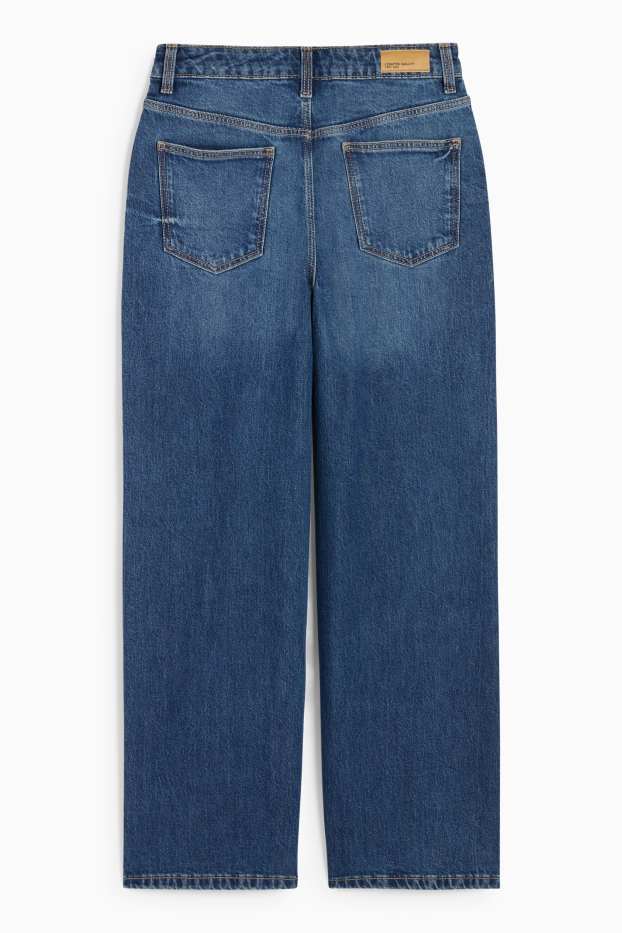 Copii - Fete - Wide leg jeans - denim-albastru