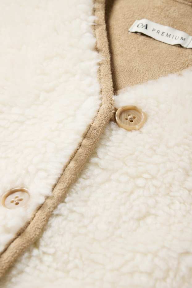 Children Girls - Faux shearling gilet - cremewhite