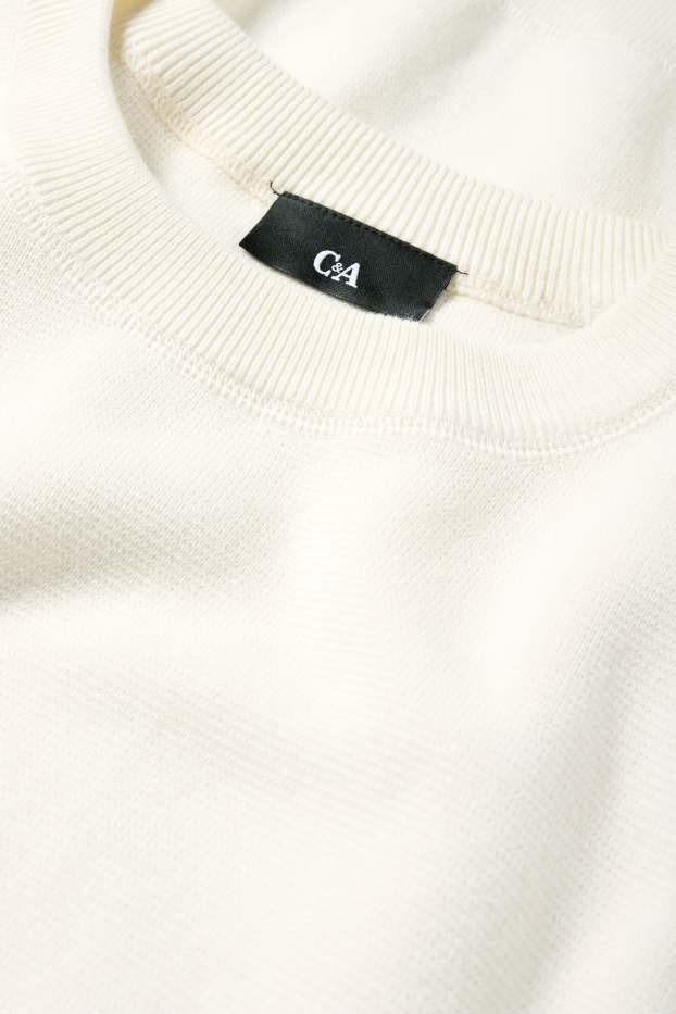 Hommes - Pull - blanc crème