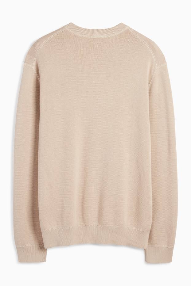 Heren - Trui - licht beige