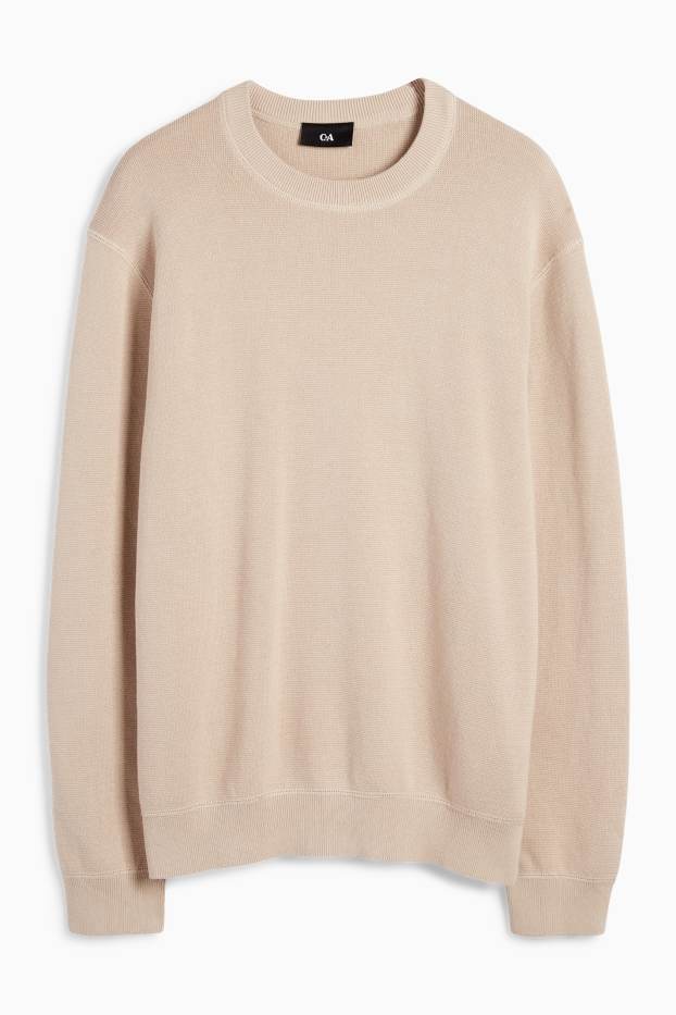 Heren - Trui - licht beige