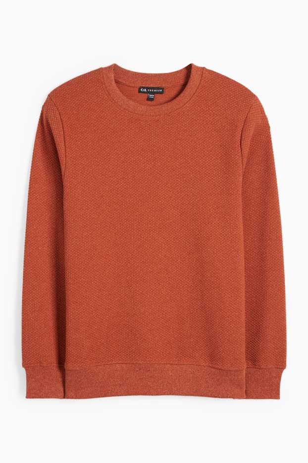 Bambini - Felpa - tessuto tramato - arancio scuro