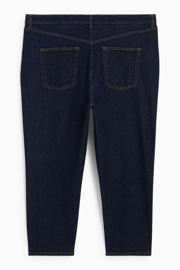 Dames - Mom jeans - high waist - LYCRA® - jeansdonkerblauw