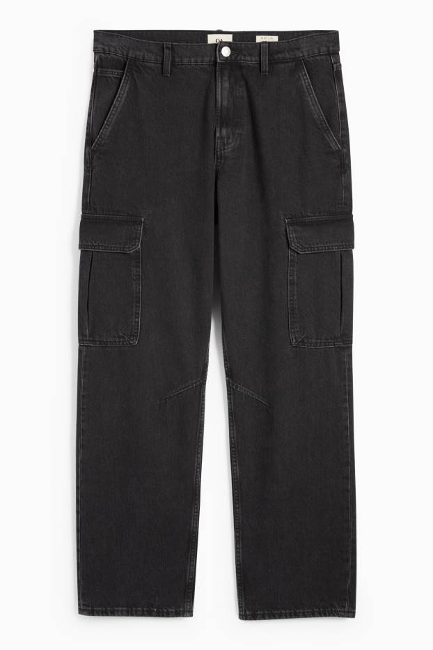 Hombre - Jeans cargo - vaqueros - gris oscuro