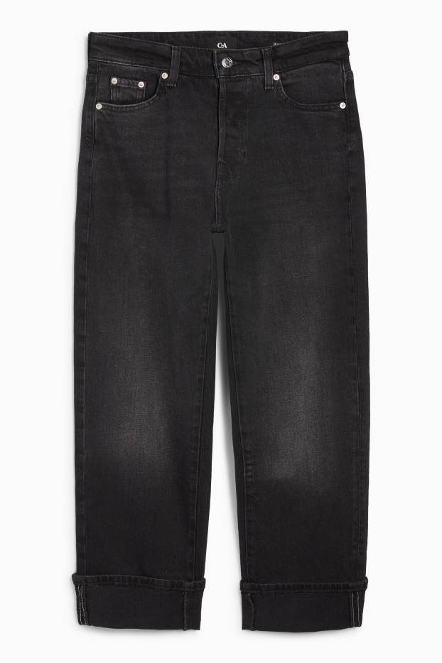 Damen - Boyfriend Jeans - Mid Waist - LYCRA® - dunkeljeansgrau