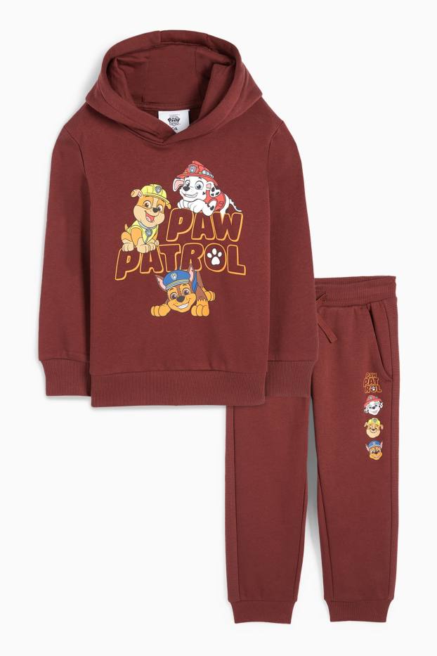 Kinder Buben - PAW Patrol - Chase, Marshall - Set - Hoodie und Jogginghose - braun