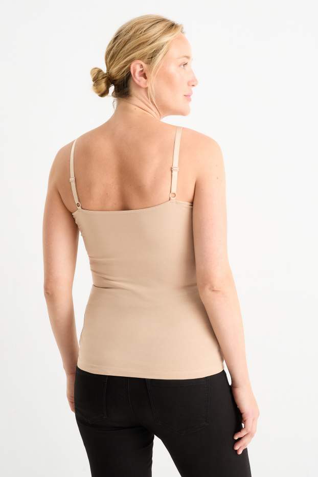 Damen - Multipack 2er - Still-Top - taupe