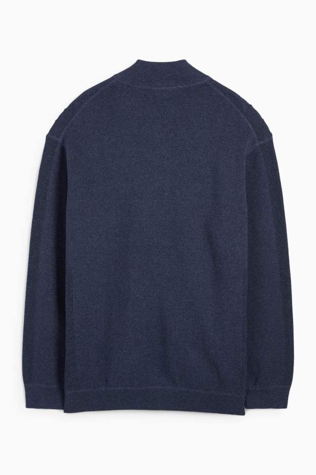 Uomo - Cardigan - blu scuro