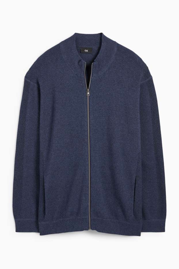 Uomo - Cardigan - blu scuro