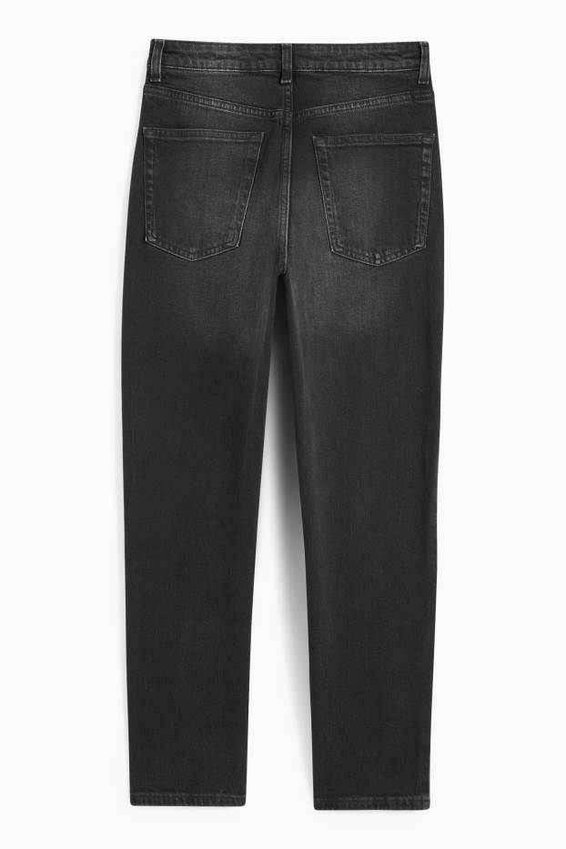 Mujer - Mom jeans - high waist - LYCRA® - vaqueros - gris oscuro