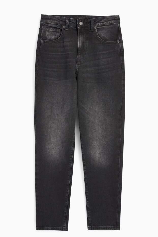 Mujer - Mom jeans - high waist - LYCRA® - vaqueros - gris oscuro