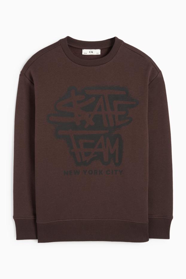Kinder Buben - Skate Team - Sweatshirt - dunkelbraun