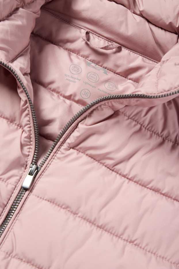 Dames - Jas met stiksels - roze