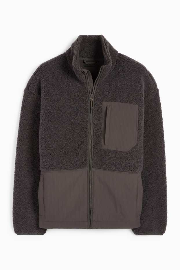 Heren - Fleece thermovest - donkergrijs