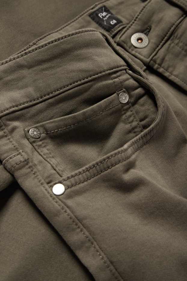 Mężczyźni - Slim jeans - Flex jog denim - LYCRA® - ciemnozielony