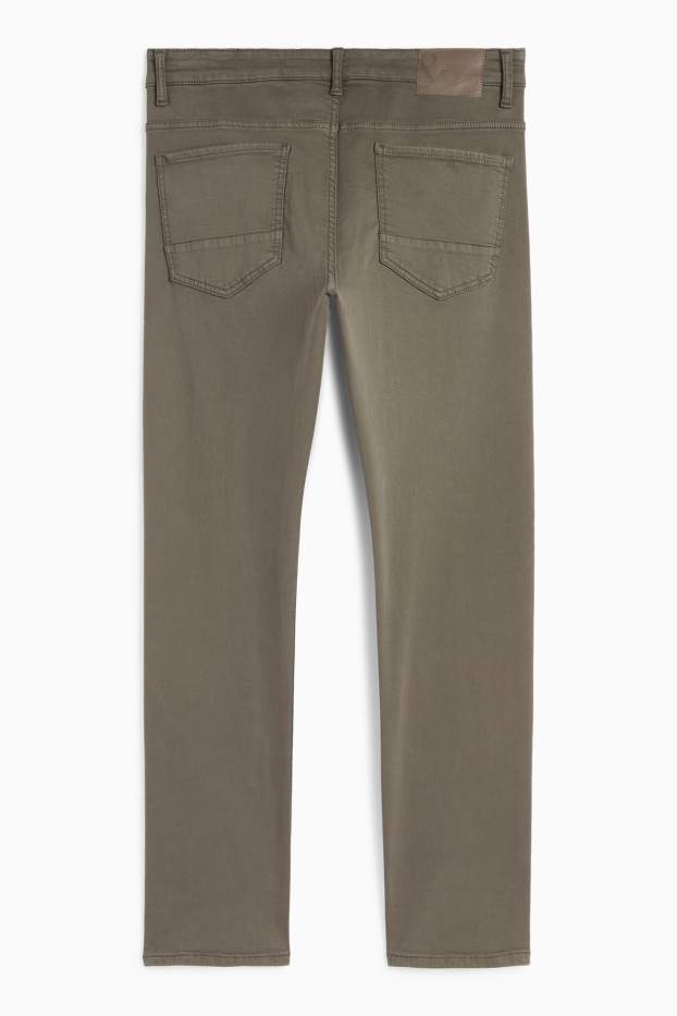 Mężczyźni - Slim jeans - Flex jog denim - LYCRA® - ciemnozielony