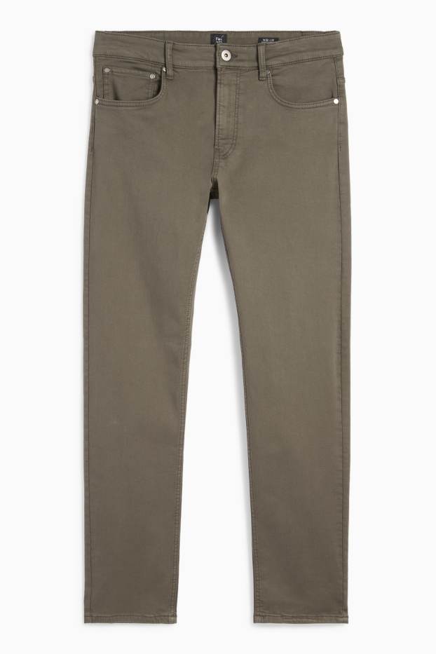 Mężczyźni - Slim jeans - Flex jog denim - LYCRA® - ciemnozielony