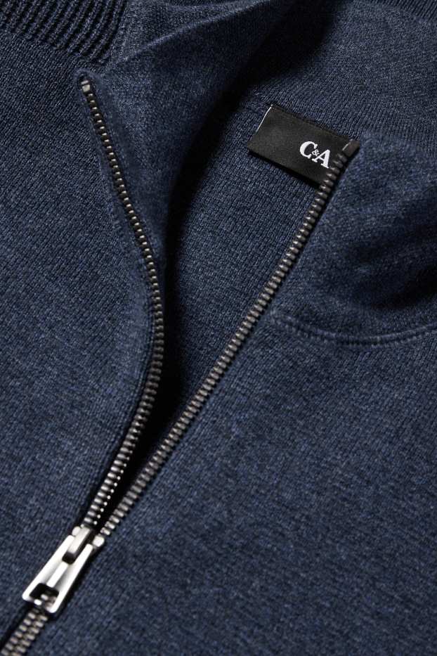 Heren - Gebreid vest - donkerblauw