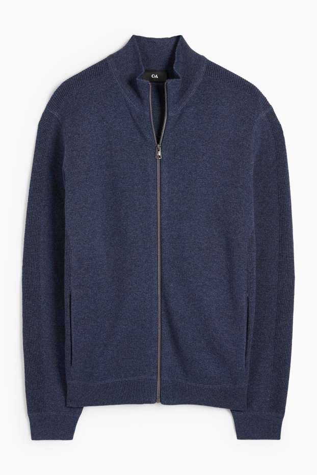 Heren - Gebreid vest - donkerblauw