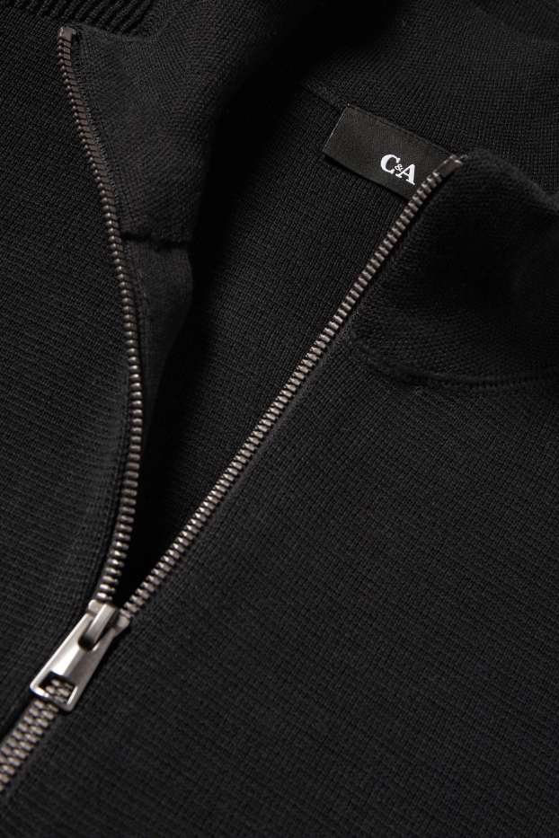 Heren - Gebreid vest - zwart