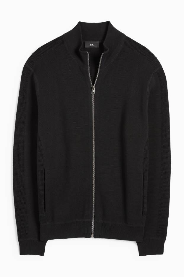 Heren - Gebreid vest - zwart