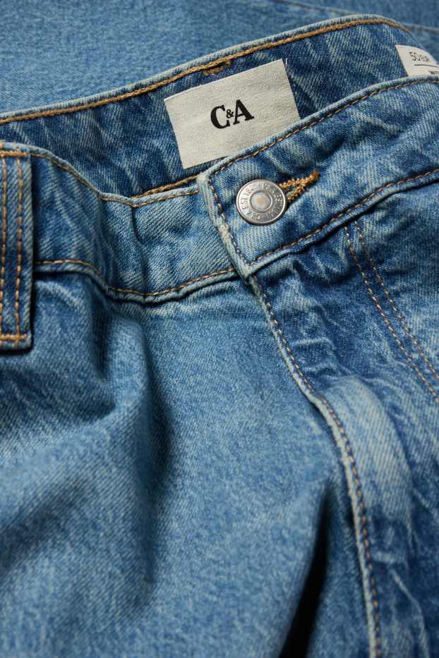 Damen - Wide Leg Jeans - High Waist - jeansblau