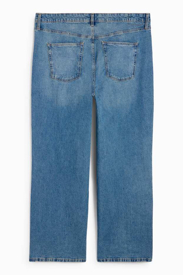 Damen - Wide Leg Jeans - High Waist - jeansblau