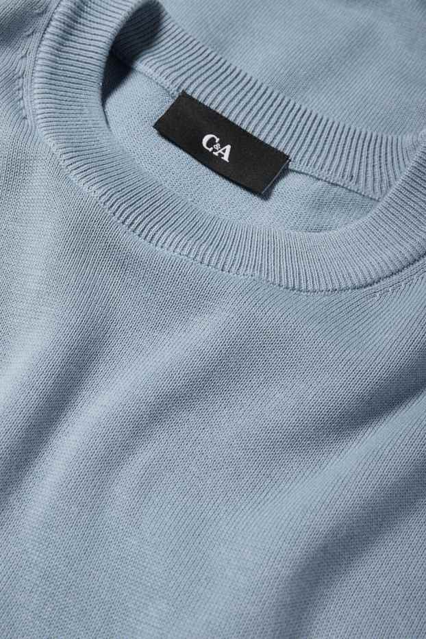 Herren - Feinstrick-Pullover - blau