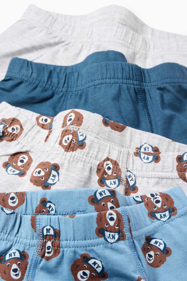 Enfants garçons - Lot de 6 - ours - caleçons - bleu