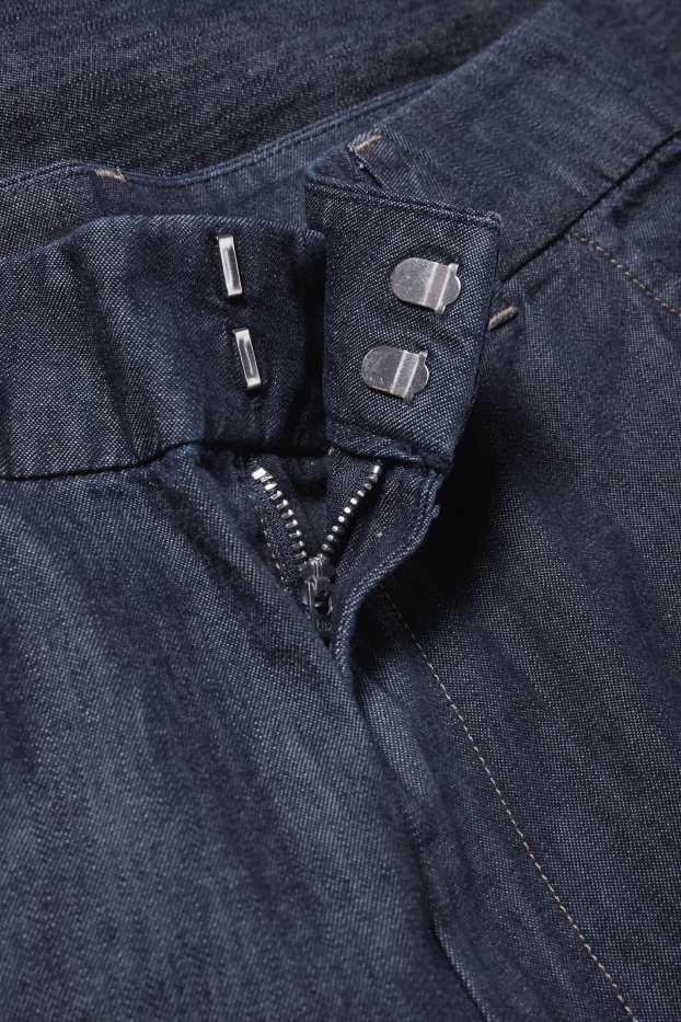 Dames - Palazzo jeans - high waist - jeansdonkerblauw