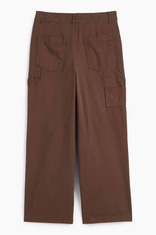 Copii - Fete - Pantaloni de stofă - maro închis