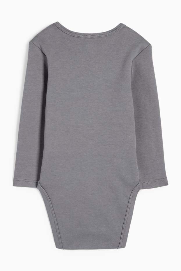 Niemowlęta chłopcy - Szkielet - body niemowlęce - ciemnoszary