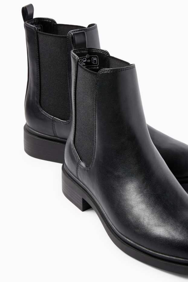 Women - Chelsea boots - faux leather - black