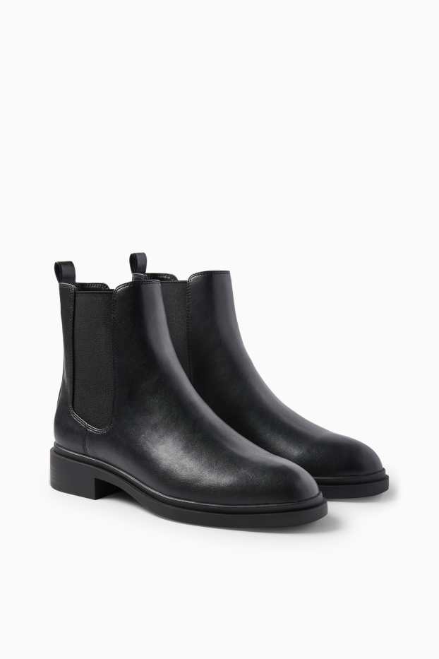 Women - Chelsea boots - faux leather - black
