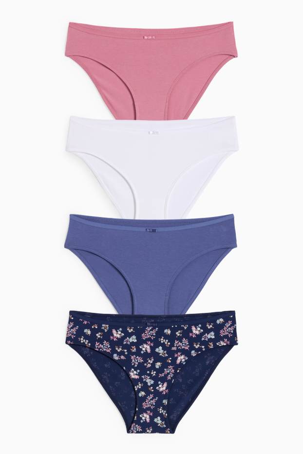 Women - Multipack of 4 - knickers - rose / blue