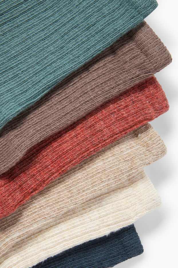 Baby Boys - Multipack of 7 - baby socks - ribbed - brown