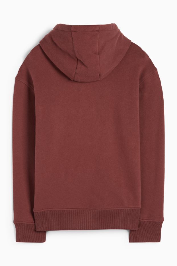Dzieci chłopcy - Skater - bluza z kapturem - brązowy