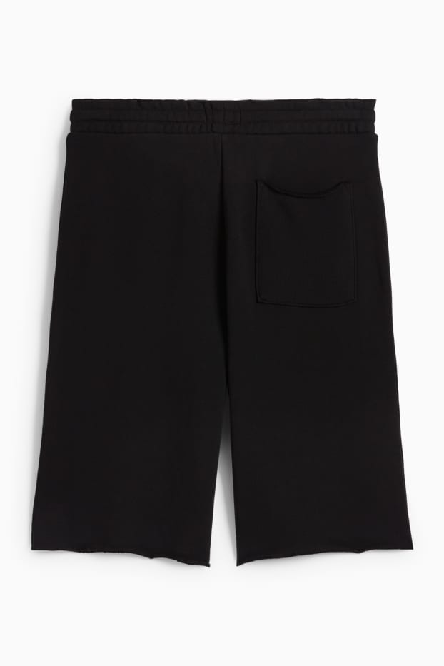 Hommes - Short en molleton - noir