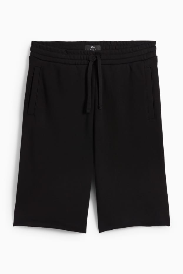Hommes - Short en molleton - noir