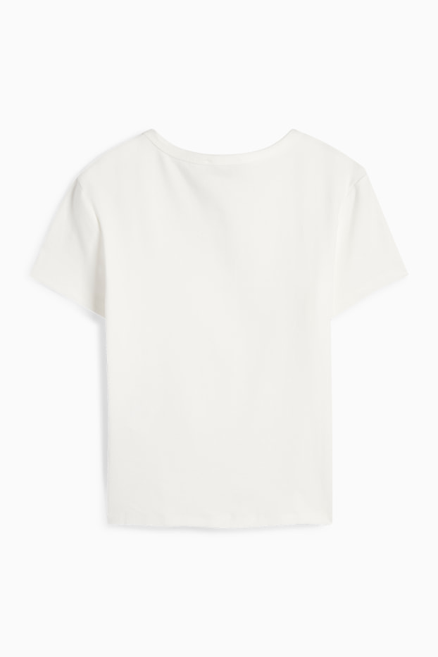 Dámské - Tričko - slim fit - bílá