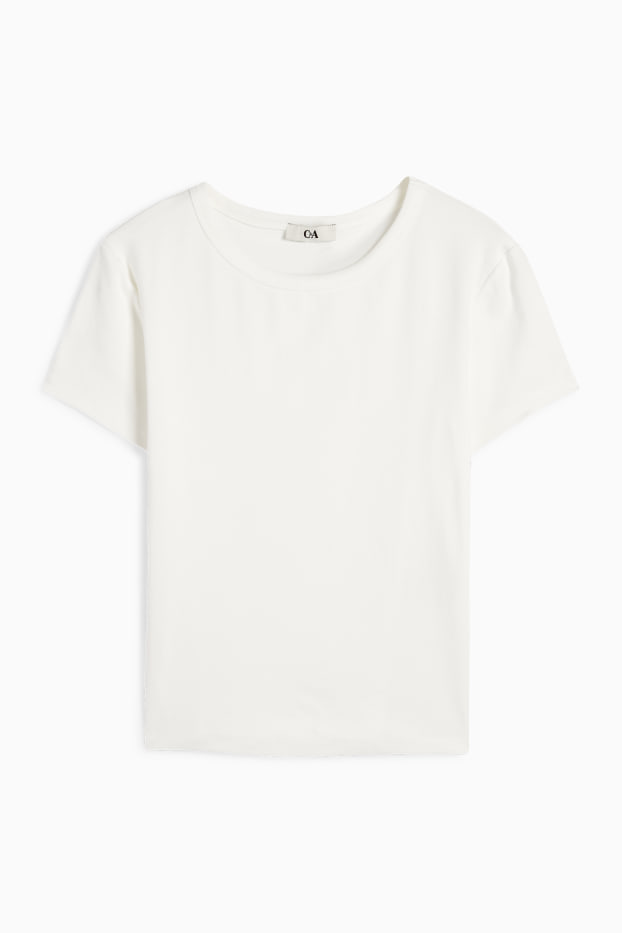 Dámské - Tričko - slim fit - bílá