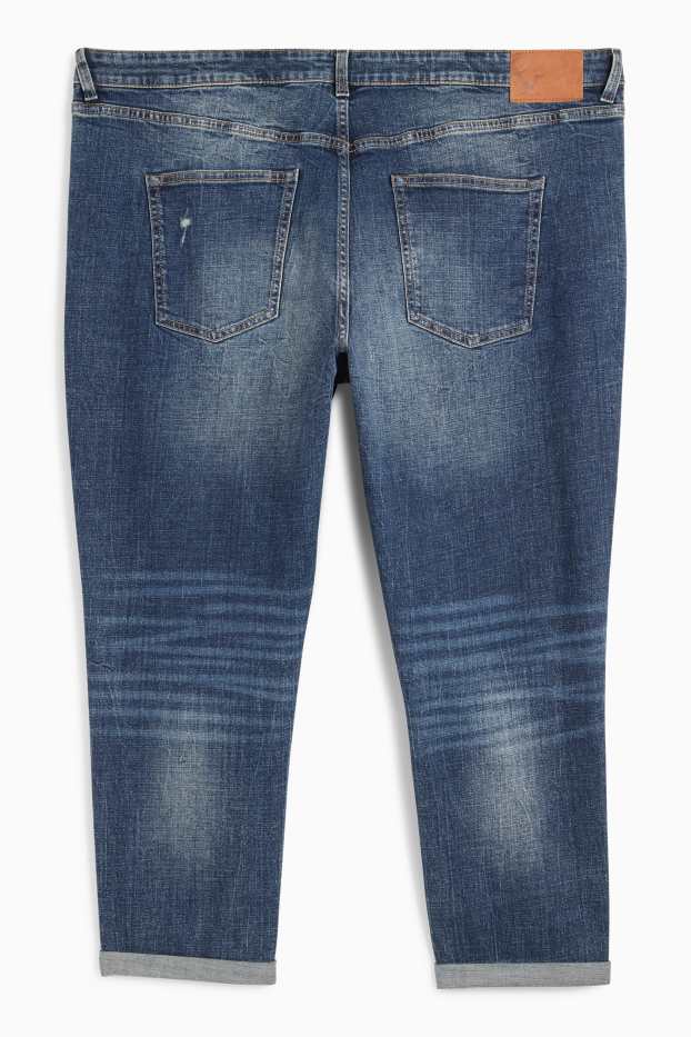 Dames - Boyfriend jeans - mid waist - LYCRA® - jeansdonkerblauw