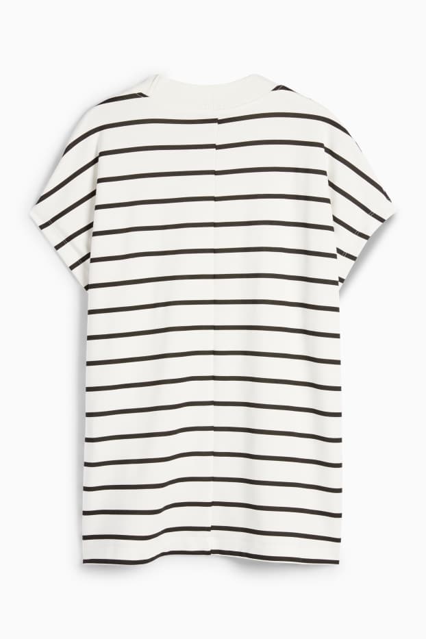Femmes - T-shirt - regular fit - à rayures - blanc