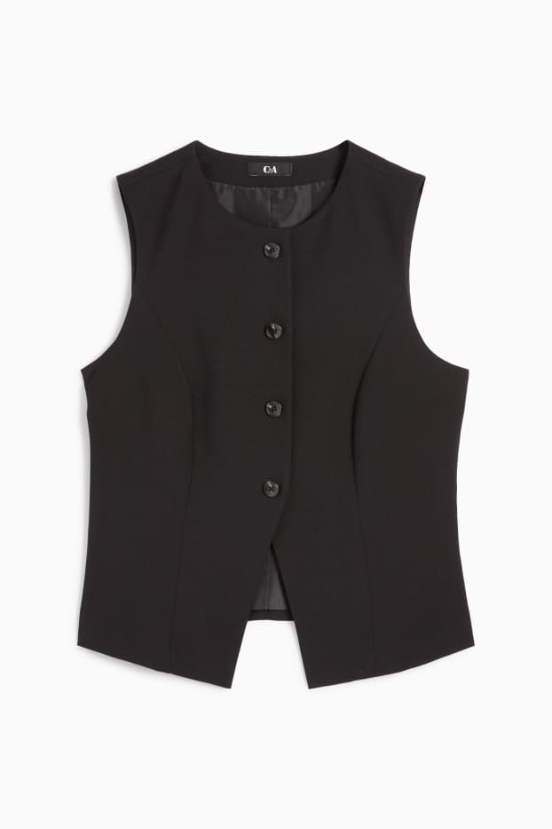 Mujer - Chaleco - tailored fit - negro