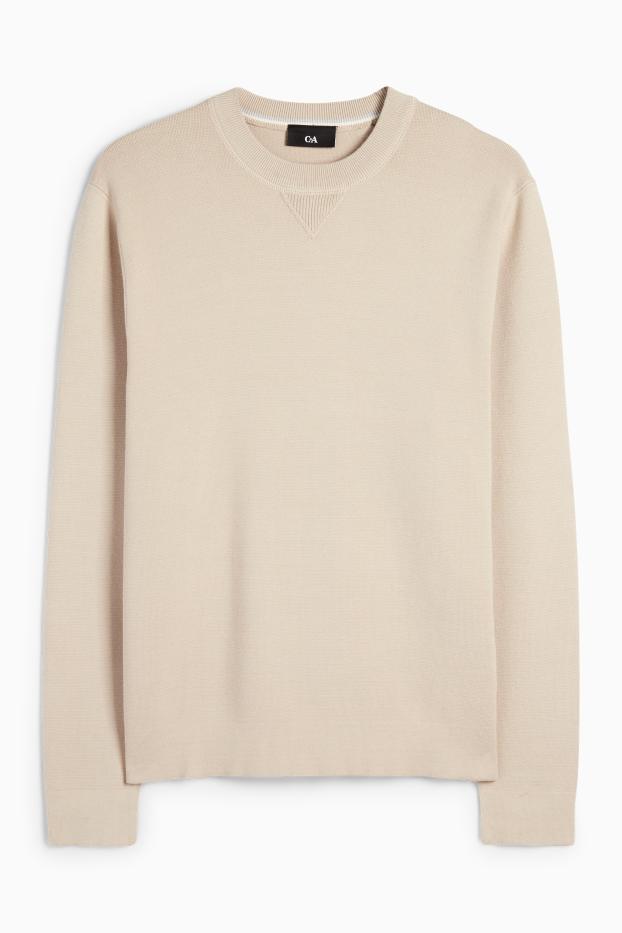 Men - Jumper - light beige