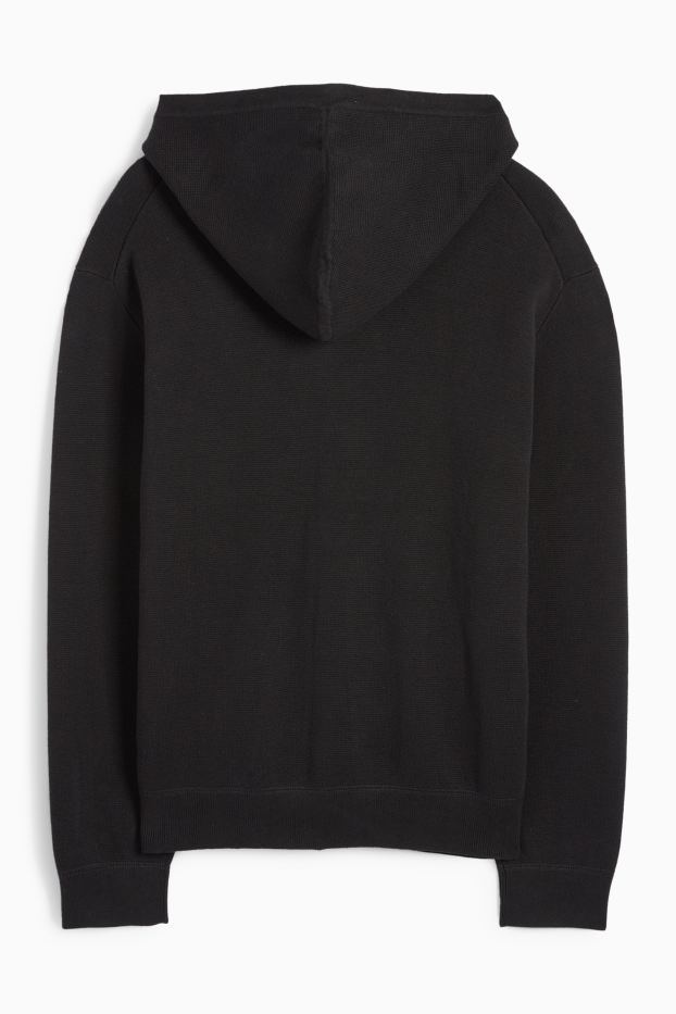 Men - Hooded jumper - black