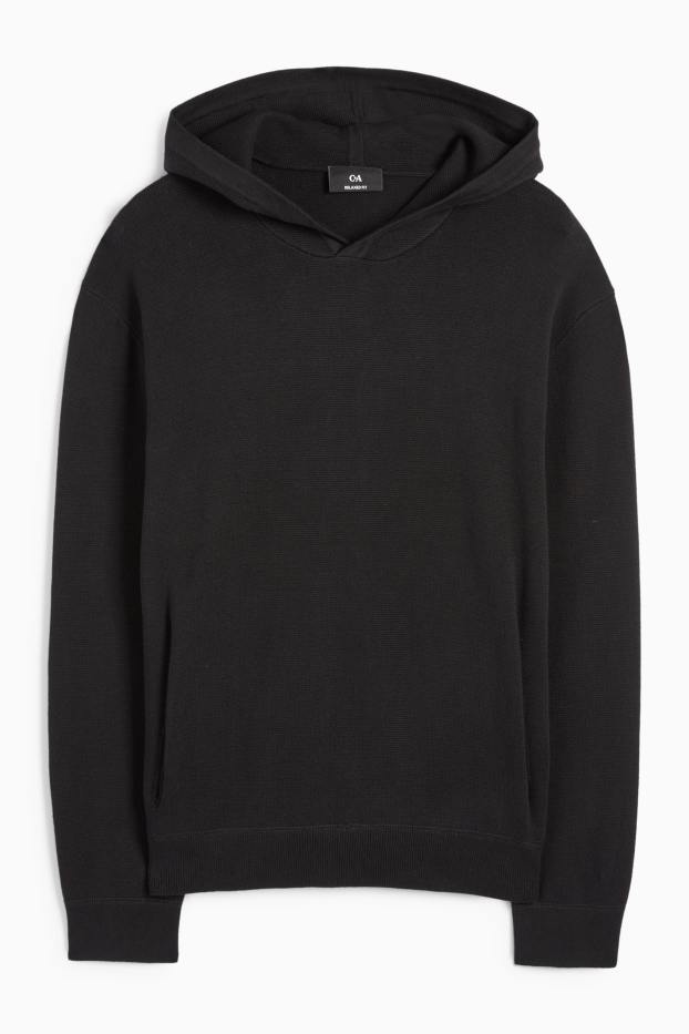 Men - Hooded jumper - black