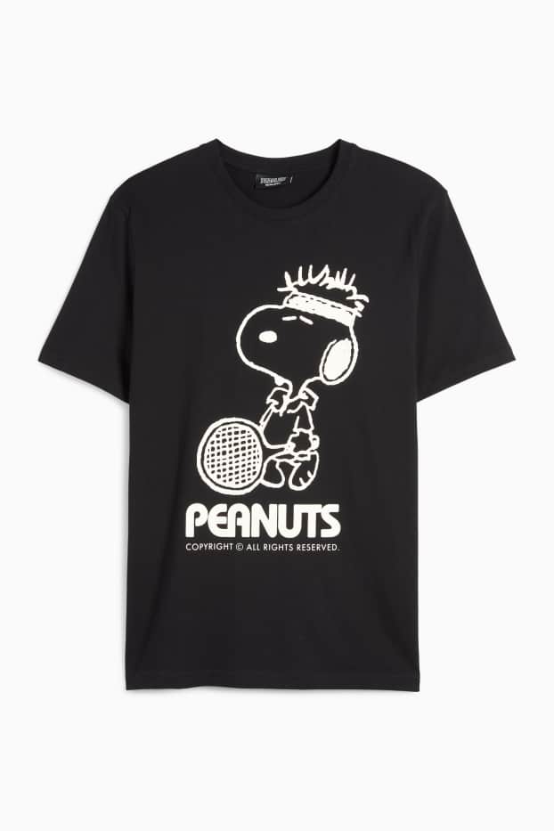 Herren - T-Shirt - Regular Fit - Peanuts - schwarz