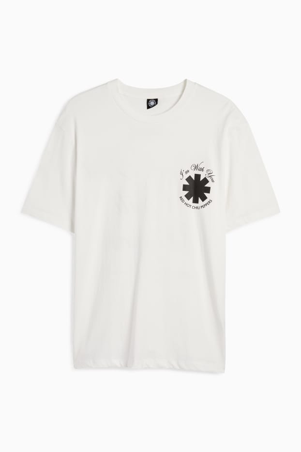 Herren - T-Shirt - Relaxed Fit - Red Hot Chili Peppers - weiß